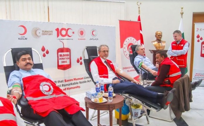 PRCS organizes blood donation camp at Turkish Embassy 
