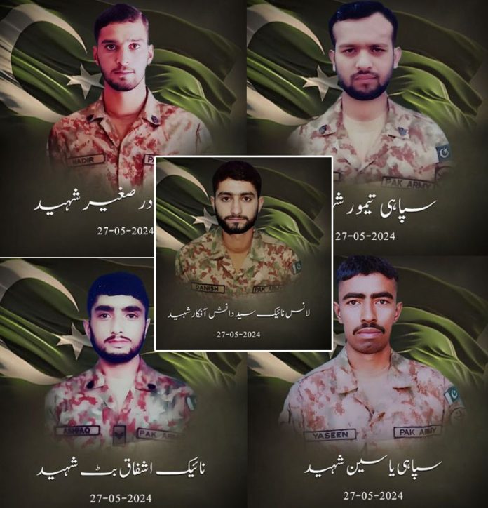 Captain Hussain Jehangir and five soldiers martyred in anti-terror operations in KP: ISPR