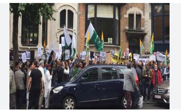 112 Brussels: Protest held outside Indian embassy on India’s Independence day