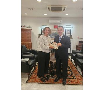 DNA 5-8 TRNC’s new representative Buket Kop meets Turkish ambassador