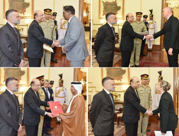 Envoys of four countries present credentials to President