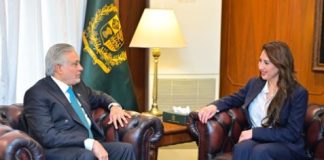 Dar, US diplomat discuss strengthening Pak-US bilateral relations Dar, US diplomat discuss strengthening Pak-US bilateral relations