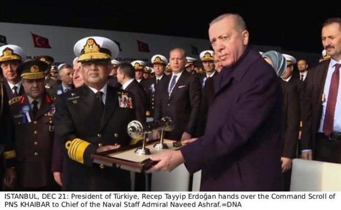 Erdogan attends commissioning of Pakistani navy ship built in Turkey