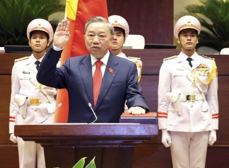 0000 Vietnam's To Lam 'unanimously' re-elected party chief