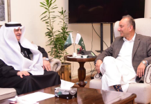 Saudi Ambassador to Pakistan Called on Federal Minister Dr. Musadik Malik