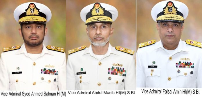 Three Pakistan Navy Rear Admirals promoted to Vice Admiral rank