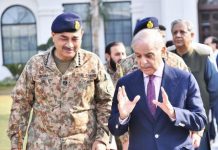 PM visits GHQ, briefed on Afghan border situation PM visits GHQ, briefed on Afghan border situation