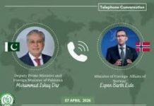 FM Dar, Norwegian FM discuss recent developments in ME FM Dar, Norwegian FM discuss recent developments in ME