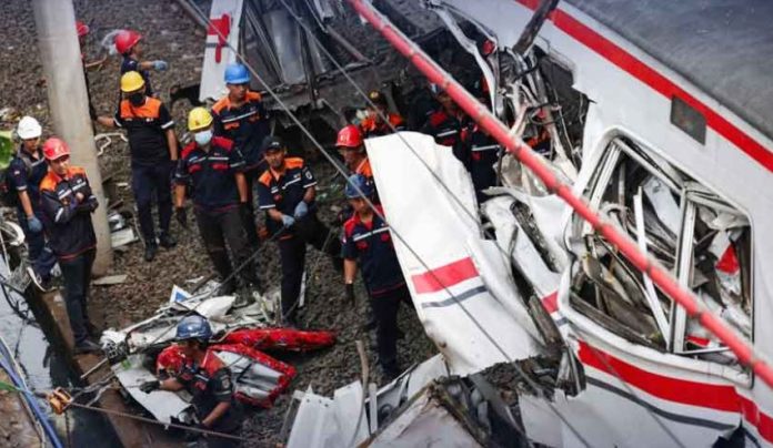 Indonesia train crash toll rises to 14 as evacuation completes