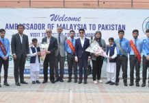 Malaysian envoy visits Aghosh college Muree Malaysian envoy visits Aghosh college Muree