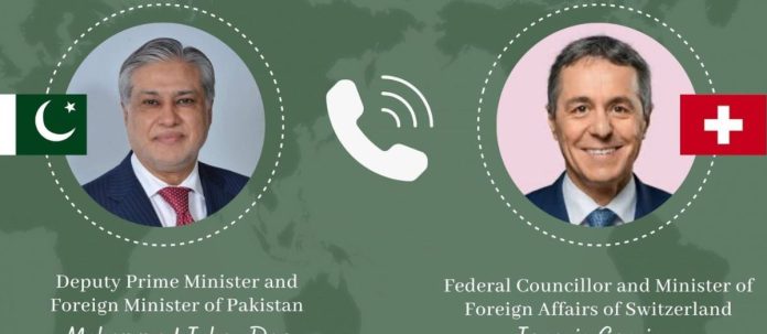 Ishaq Dar, Swiss FM express hope for US-Iran stability