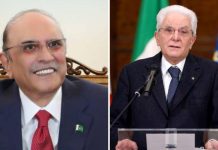 President felicitates Italian President President felicitates Italian President