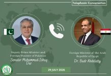 Pakistan, Egypt vow joint diplomatic support for Palestinians Pakistan, Egypt vow joint diplomatic support for Palestinians