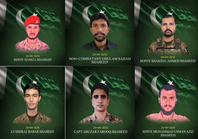 Two officers, four soldiers martyred in Hangu Operation: ISPR