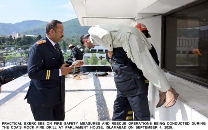 DNA 4-11 CDA conducts fire safety drill at Parliament house