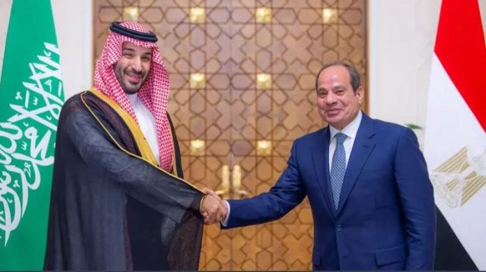 Egypt backs Saudi security as leaders call for free navigation through key straits