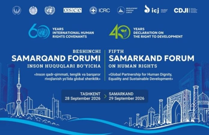 “5th Samarkand Forum on Human Rights” to convene in Uzbekistan on September 28–29th