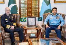 Brazilian Admiral Freire meets Pakistan Navy, Air Force chiefs in Rawalpindi Brazilian Admiral Freire meets Pakistan Navy, Air Force chiefs in Rawalpindi
