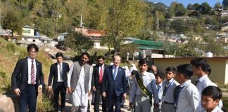 Japan ambassador inaugurates improved Link Road in Murree village Japan ambassador inaugurates improved Link Road in Murree village
