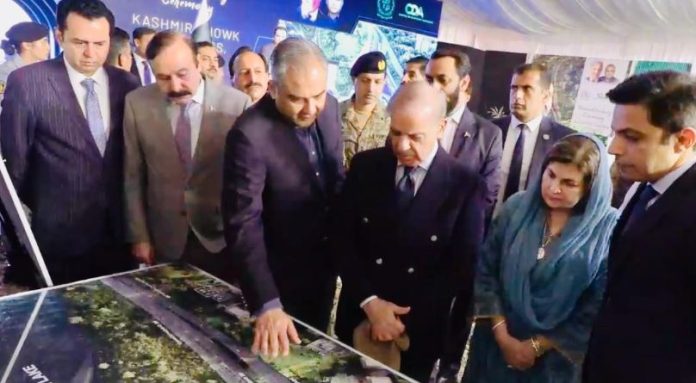 PM Shehbaz lays foundation stone for Kashmir Chowk underpass